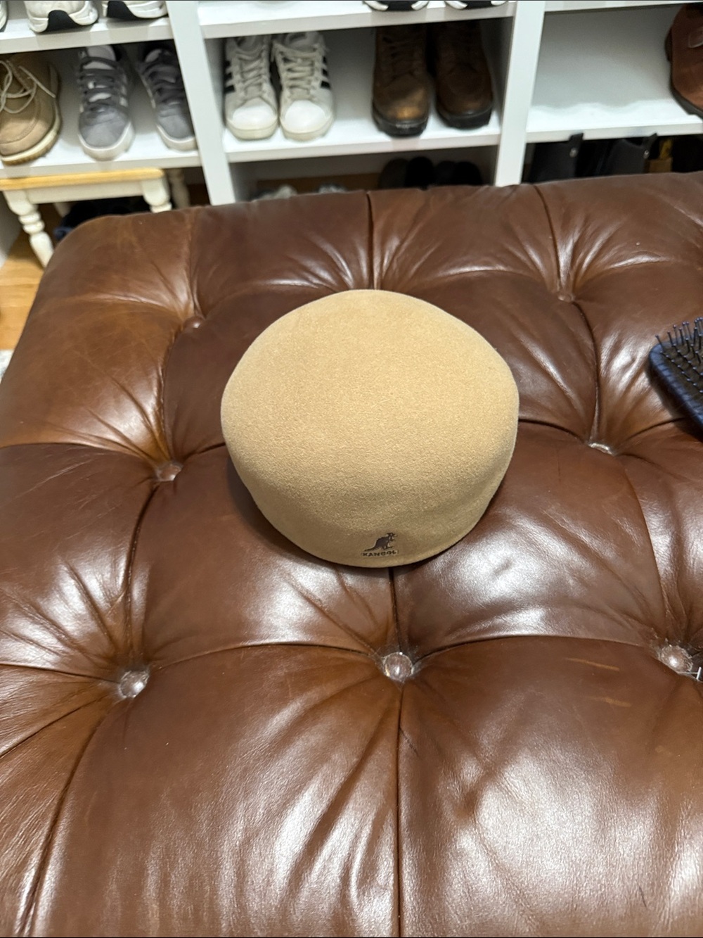 Kangol Tan Wool Rounded 504-Style Cap
